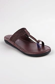 CANVI Stylish | Fancy | Comfortable Kolhapuri Chappal Sandal Slipper for Men Stylish Faux Leather Men's Kolhapuri Slippers Thong Sandals for Men Stylish & Comfortable