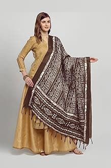 Women's Block Printed Cotton Silk Dupatta