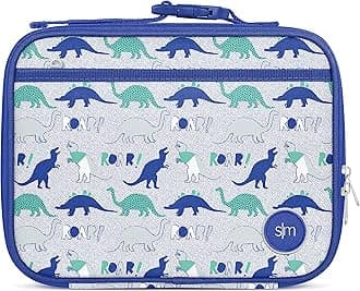 Simple Modern Kids Lunch Box for School | Reusable Insulated Lunch Bag for Toddler, Girl, and Boy | Meal Containers with Exterior & Interior Pockets | Hadley Collection | Dinosaur Roar