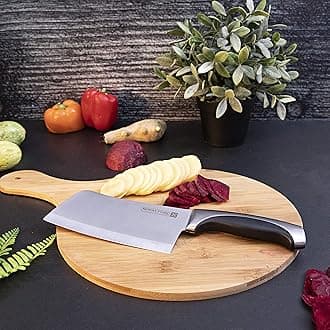 Royalford 6" Cleaver Knife -Razor Sharp Meat Cleaver Stainless Steel Vegetable Kitchen Knife, Multipurpose Chef Knife for Home and Kitchen with Ergonomic Handle