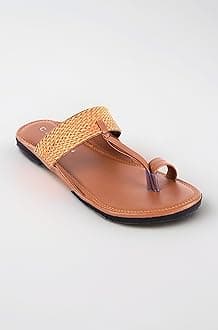 - CANVI Stylish | Fancy | Comfortable Kolhapuri Chappal Sandal Slipper for Men Stylish Faux Leather Men's Kolhapuri Slippers Thong Sandals for Men Stylish & Comfortable
