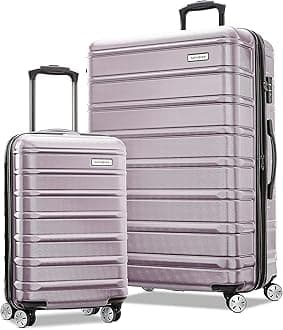Samsonite Unisex Omni 2 Hardside Expandable Luggage with Spinner Wheels, ICY Lilac, 2-Piece Set (Carry-on/Large), Omni 2 Hardside Expandable Luggage with Spinner Wheels