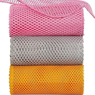 BAIKAFU 12Pcs Dish Wash Net,Innovative Mesh Cloth,Ultra Durable Non-Scratch Dish Rags for Washing Dishes,100% Odor Free/Quick Dry,Perfect Scrubber,Dish Sponges for Washing Dishes Yellow/Pink/Gray