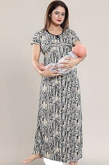 Fabme Women Satin Maxi Nightdress