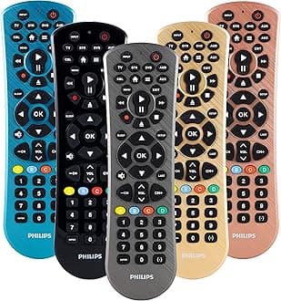 Philips Universal Remote Control for Samsung, Vizio, LG, Sony, Sharp, Roku, Apple TV, RCA, Panasonic, Smart TVs, Streaming Players, Blu-ray, DVD, Simple Setup, 6 Device, Graphite, SRP6229G/27