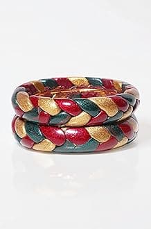 Suprimo Red Green Handemade Rajasthani Traditional Lakh Jaipuri Lac Bangles Women Set pack of 2