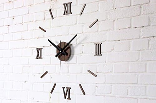 Modern DIY Large Frameless Kitchen Wall Clock 3D Stickers Home Office Decor Gift Sucastle European style 14 inches