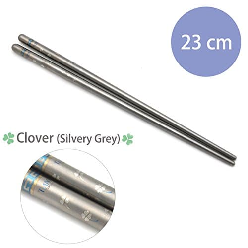 TiANN Titanium Chopsticks-Clover (Silvery Grey)