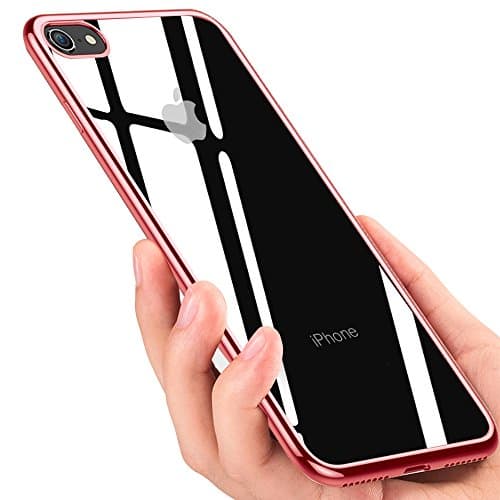 iPhone 8 Plus Case, Infreecs Bumper Case Cover Soft Gel Silicone TPU shockproof Anti-Scratch cover Phone Case for for Apple iPhone 7 Plus(2016) / iPhone 8 Plus(2017) - Rose
