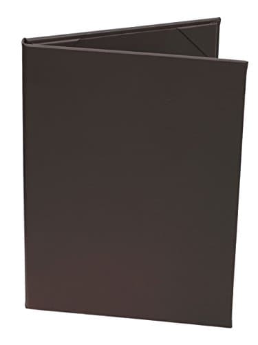 Menu Covers (10 pack) | Classic Faux Leather, 2-panel (5.5" x 8.5", Chocolate Brown)