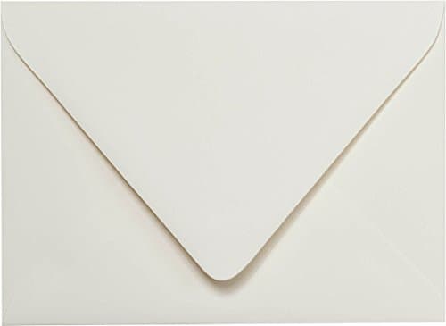 A-7 Classic Natural Cream Solid Euro Flap Envelopes (5 1/4" x 7 1/4") - 50 Envelopes from Paper and More