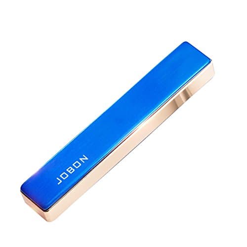 Boonfire MINI USB Rechargeable Double-sides Windproof Coil long battery life Slim Electronic Lighter Set with USB Charging Cable Gift box and No Gas Flameless Cigarette Lighter 2.0(blue)
