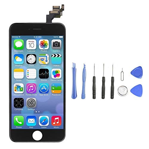 Pozodul Screen Replacement Compatible with iPhone 6 Plus (5.5inch),LCD Touch Digitizer Full Display Assembly with Repair Tools(Black)