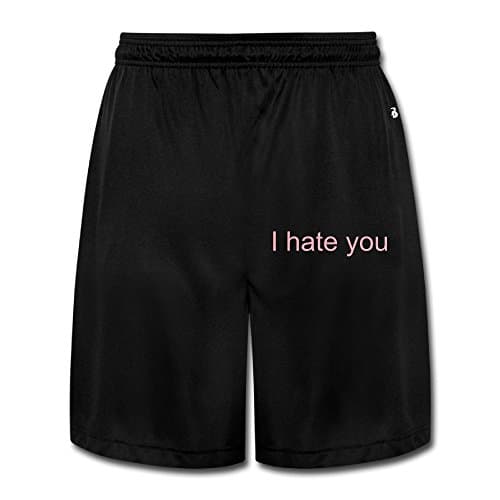Top1VA I Hate You Performance Basic Cotton Pocket Breathable Athletic Running Shorts Sweatpants Gifted For Men