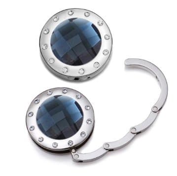 Bling Collection Foldable Purse Hook (Jet Fine Crystals) by CreativeWorks