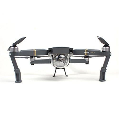 Landing Gear Leg Height Extender Kit Riser Set Stabilizers with Protection Pad for mavic pro DJI (grey)