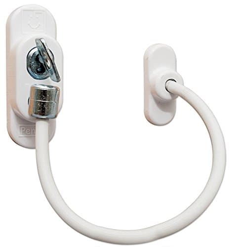 ComfoRED - Childproof Window Door Restrictor Lockable Security Cable (White)