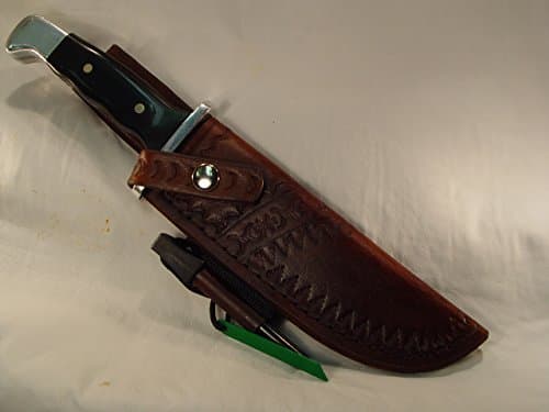 Buck 124 leather custom made sheath only with Fire Striker.