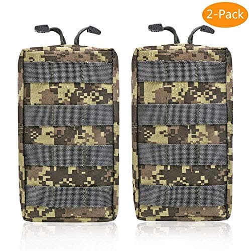 KOOPEEN 2 Pack Molle Pouches Tactical Compact Water-Resistant EDC Pouch