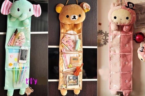 Yipad Wall Hanging Storage Bag 3 Pockets 3 Designs (rabbit)