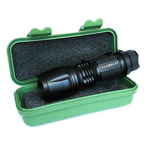 Tagadagat EDC LED Flashlight: Mini Tactical 300 Lumens Bright Flashlight|Zoomable LED Torch with 3 Lighting Modes|Top Emergency Home Travel Car Pocket & Backpack Flashlight