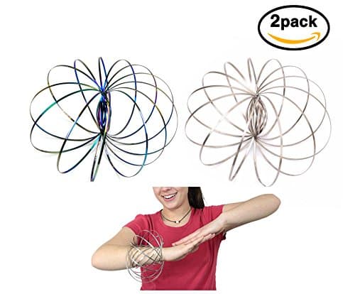 JJMG NEW Toroflux Stainless Kinetic Flow Decompression Magic Rings Interactive Sensory Bracelet Toys For Children And Adult Infinity Spring Fidget Gadget Bracelet