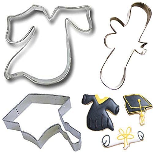 Mini Cookie Cutter Set Graduation Cookie Cutters-3pack