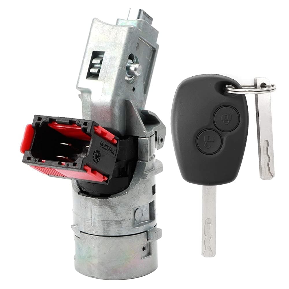 Longzhuo Ignition Switch, Ignition Lock Switch for Trafic Clio Kangoo Master, Ignition Lock Barrel Starter Switch with Key 7701208408 Fit for Renault Trafic/Master/Kangoo