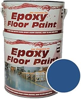 Epoxy Resin Floor Paint by Ask Coatings. for Garage, Industrial and Domestic (5L) (Dark Blue)