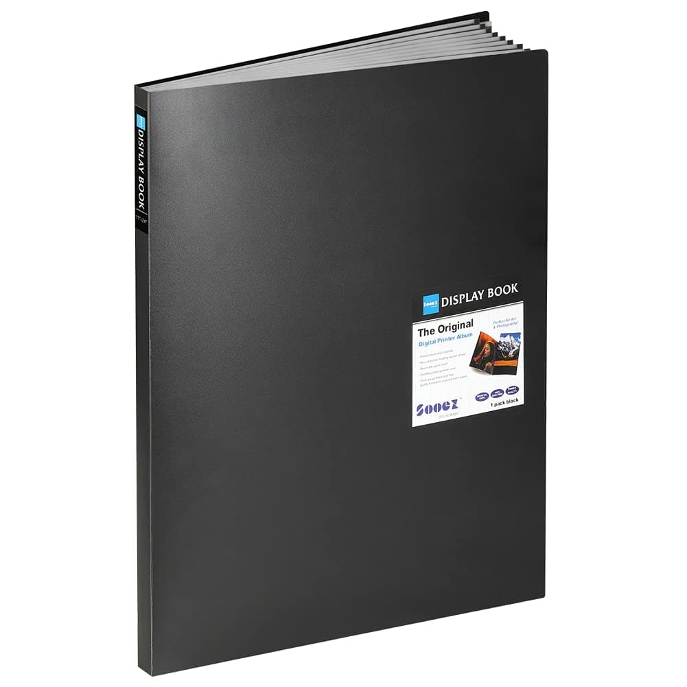 Heavy Duty Binder with Plastic Sleeves 18"x24", Portfolio Folder with 30 Clear Sheet Protectors, Display 60 Pages, Presentation Book for Artwork, Sheet Music, Document