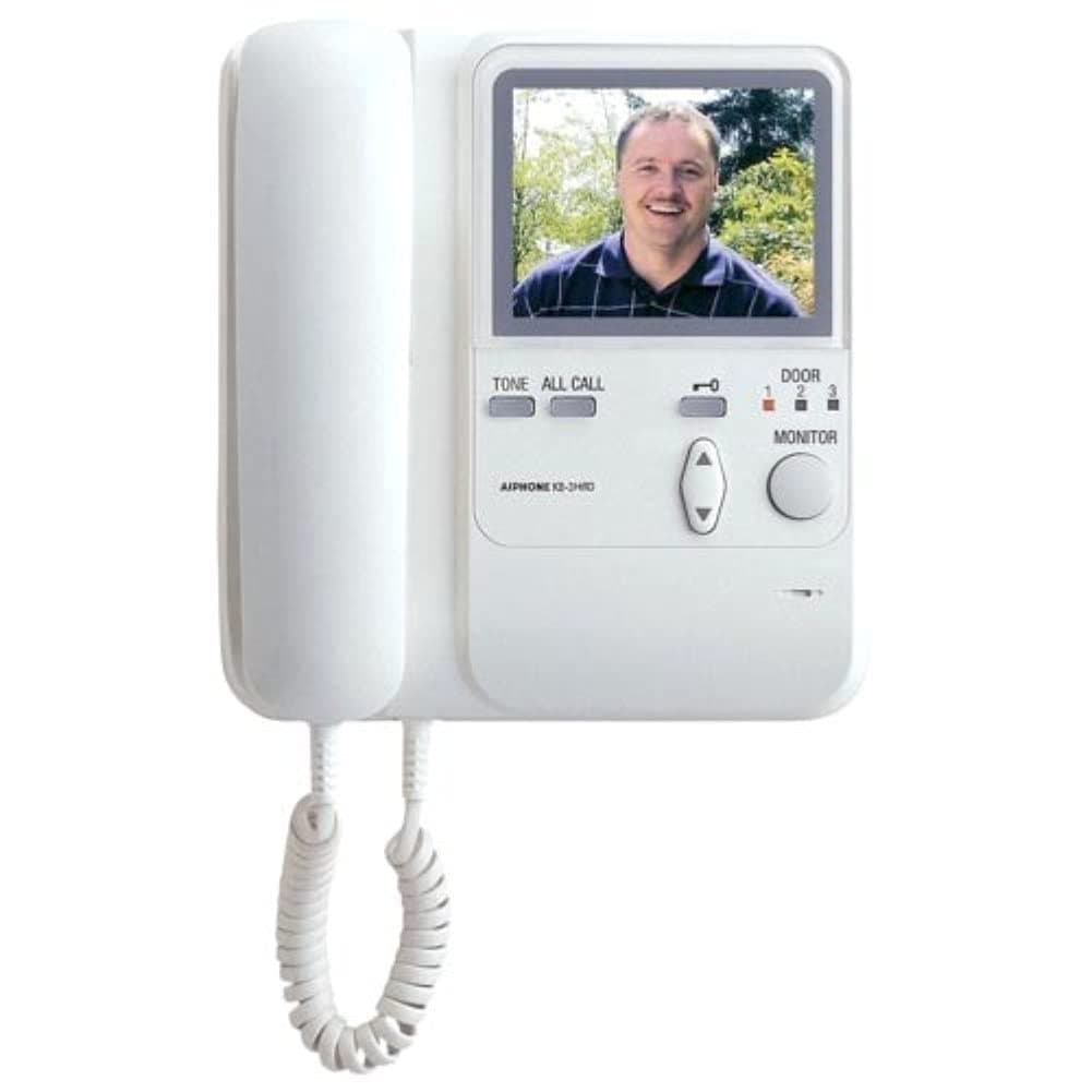Aiphone KB-3HRD Audio/Video Sub-Master Station with Handset and Tilt Camera Control for KB Series Intercom System