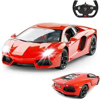 RC Car 1:14 Lamborghini Aventador LP700-4 Remote Control Car for Boys 8-12, Working Lights - Orange 2.4GHz RC Lamborghini Toy Car