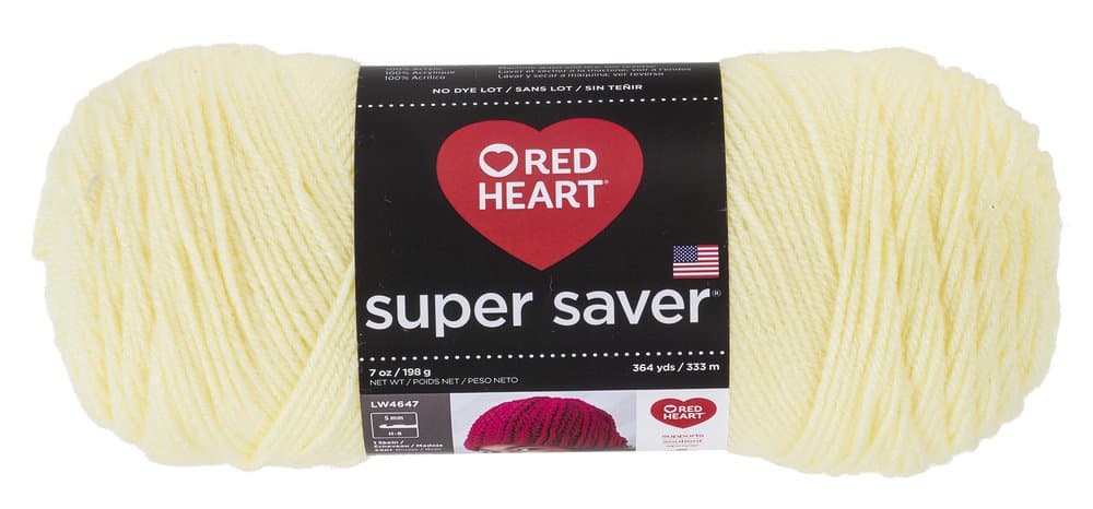 Super Saver Yarn, Solid - Pale Yellow