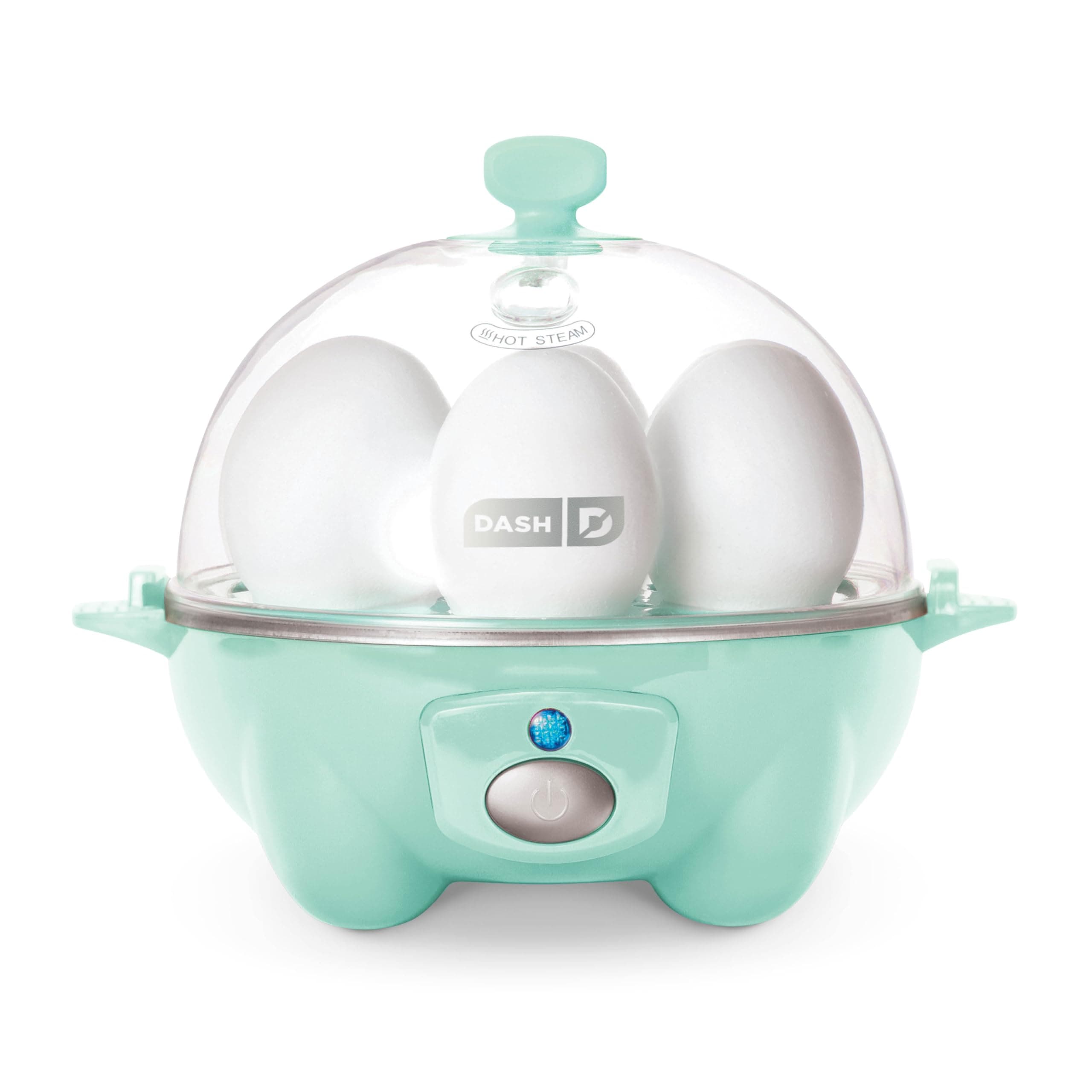 Dash Rapid Egg Cooker: 6 Egg Capacity Electric Egg Cooker for Hard Boiled Eggs, Poached Eggs, Scrambled Eggs, or Omelets with Auto Shut Off Feature - Aqua