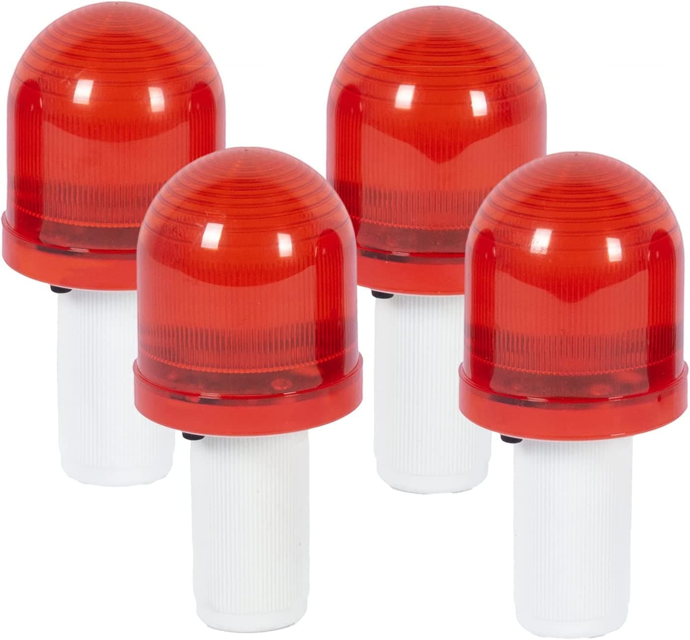 4 Pack LED Cone-Top Warning Lights - 360 Degree Visibility, Suitable for Collapsible Traffic Safety Cones, Barricades, Parking, Camping, and Emergencies