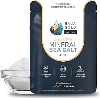 Baja Gold Mineral Sea Salt, Fine Grind, 1 Lb. Bag