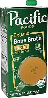 Organic Chicken Bone Broth With Sea Salt, 32 oz Carton