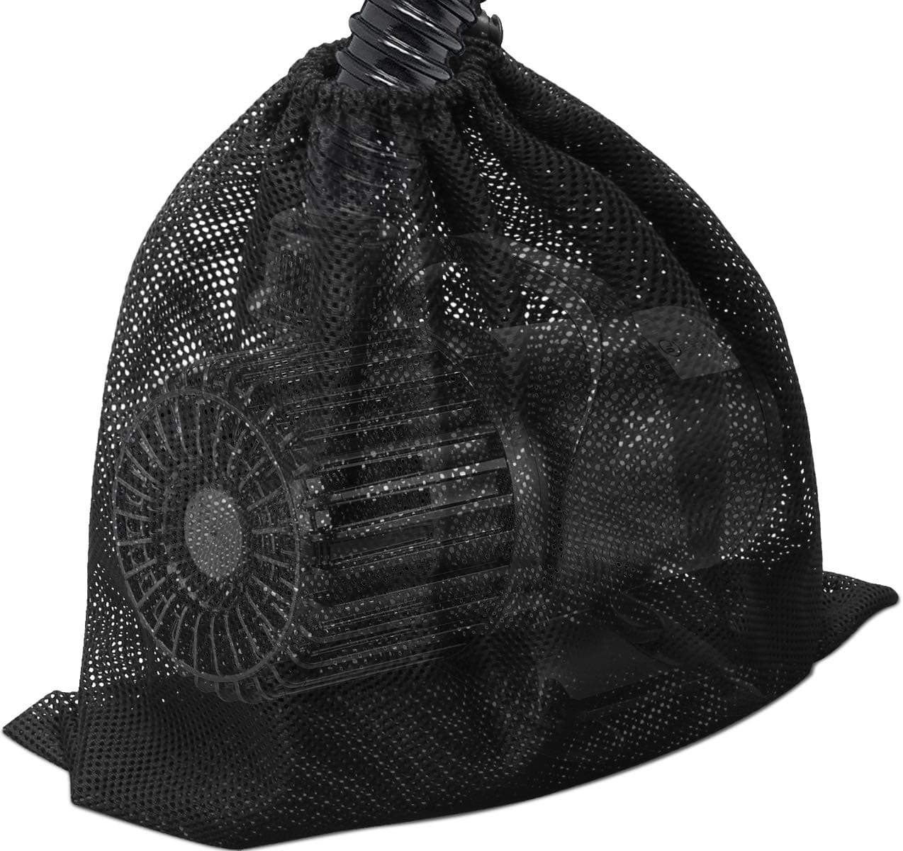 Coolrunner Pump Barrier Bag, 17.3"x 17.3" Pond Filter Mesh for Biological Filters, Black Large Media