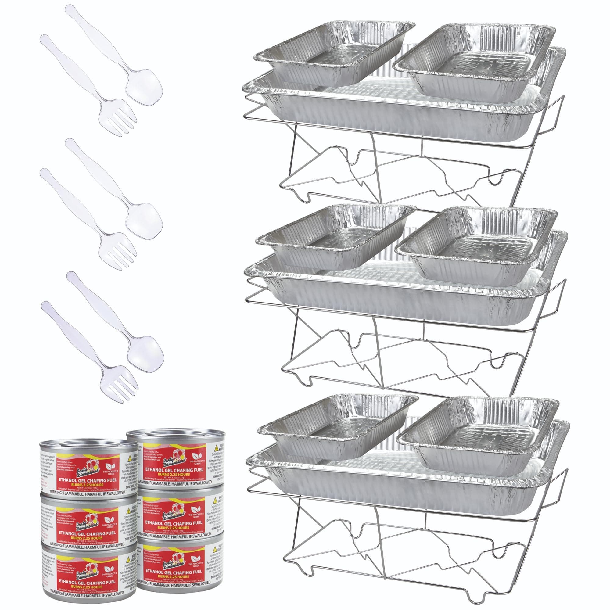 Party Dimensions 24 Piece Serving Kit Includes Chafing Kits and Serving Utensils For All Types Of Parties And Events | Disposable Set