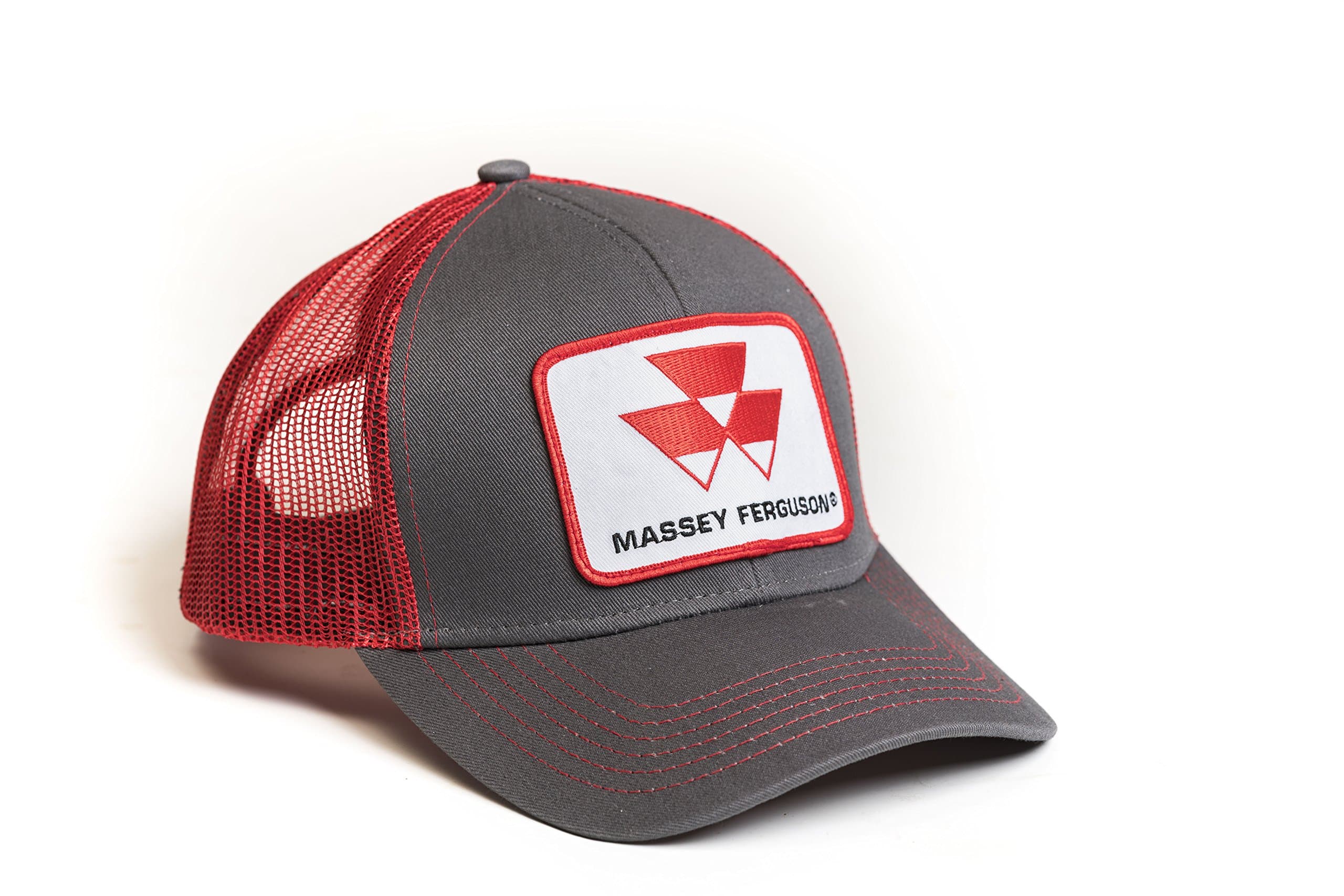 Massey Ferguson Tractor Hat, Gray with Red Mesh Back